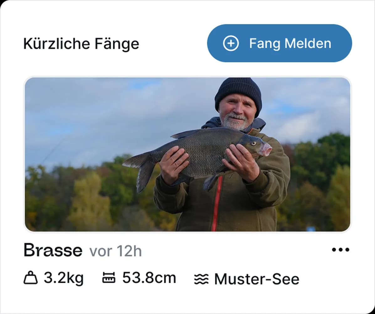 Digitales Fangbuch in der JetztAngeln App