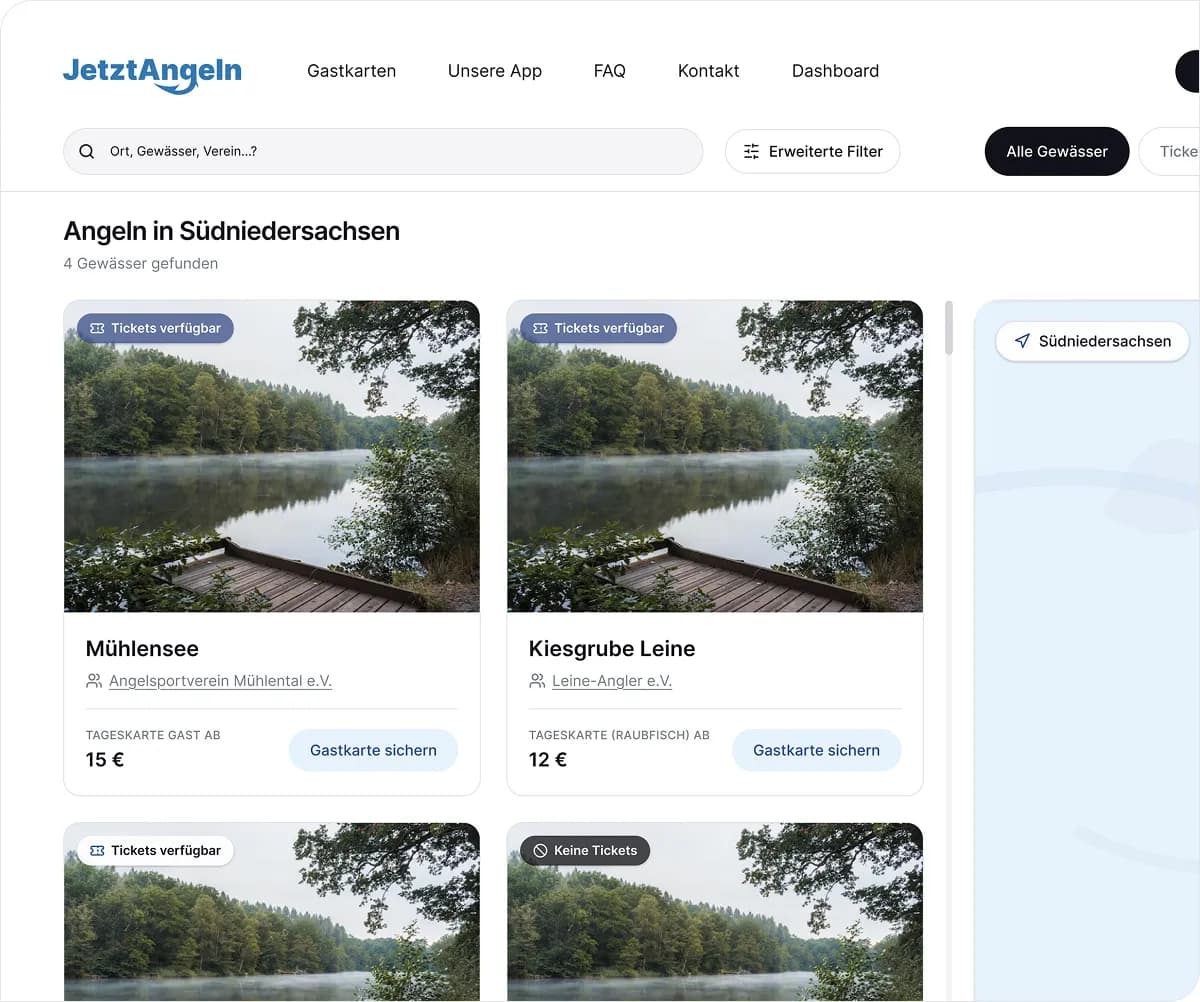 Gastkarten kaufen in der JetztAngeln App